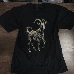 NEW Kids Goat T-Shirt Black Gildan Softstyle Size Large NWT